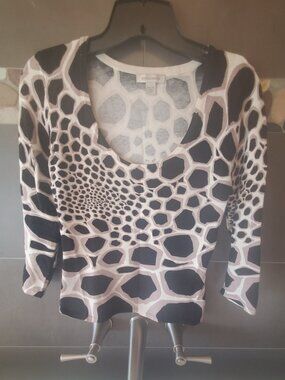 Boston Proper Giraffe Print Sweater XS